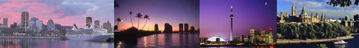 Montreal, West Palm Beach, Toronto, Ottawa